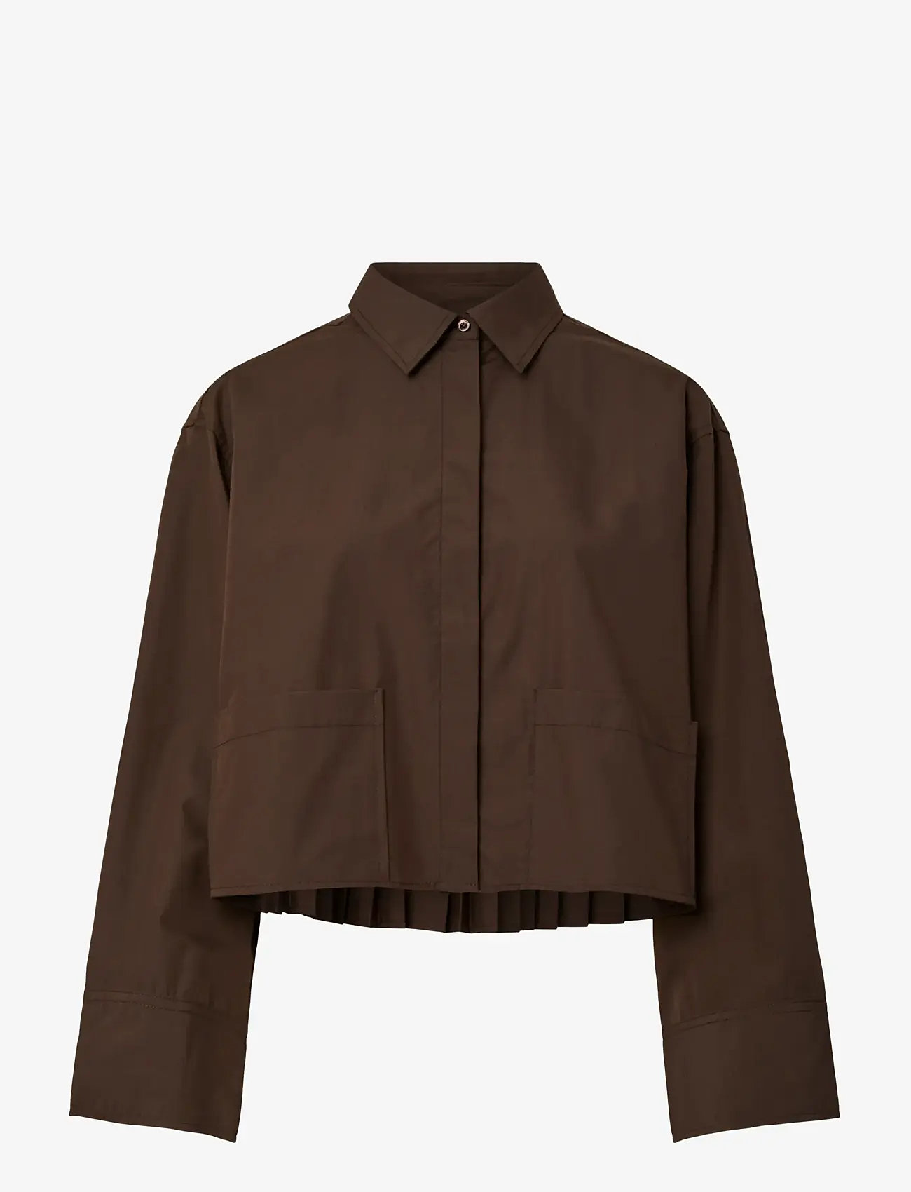 YAS - YASROYALEE LS SHORT SHIRT S. - EX - langärmlige hemden - chocolate brown - 1