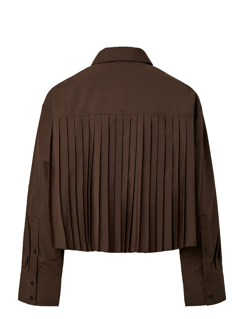 YAS - YASROYALEE LS SHORT SHIRT S. - EX - langärmlige hemden - chocolate brown - 2