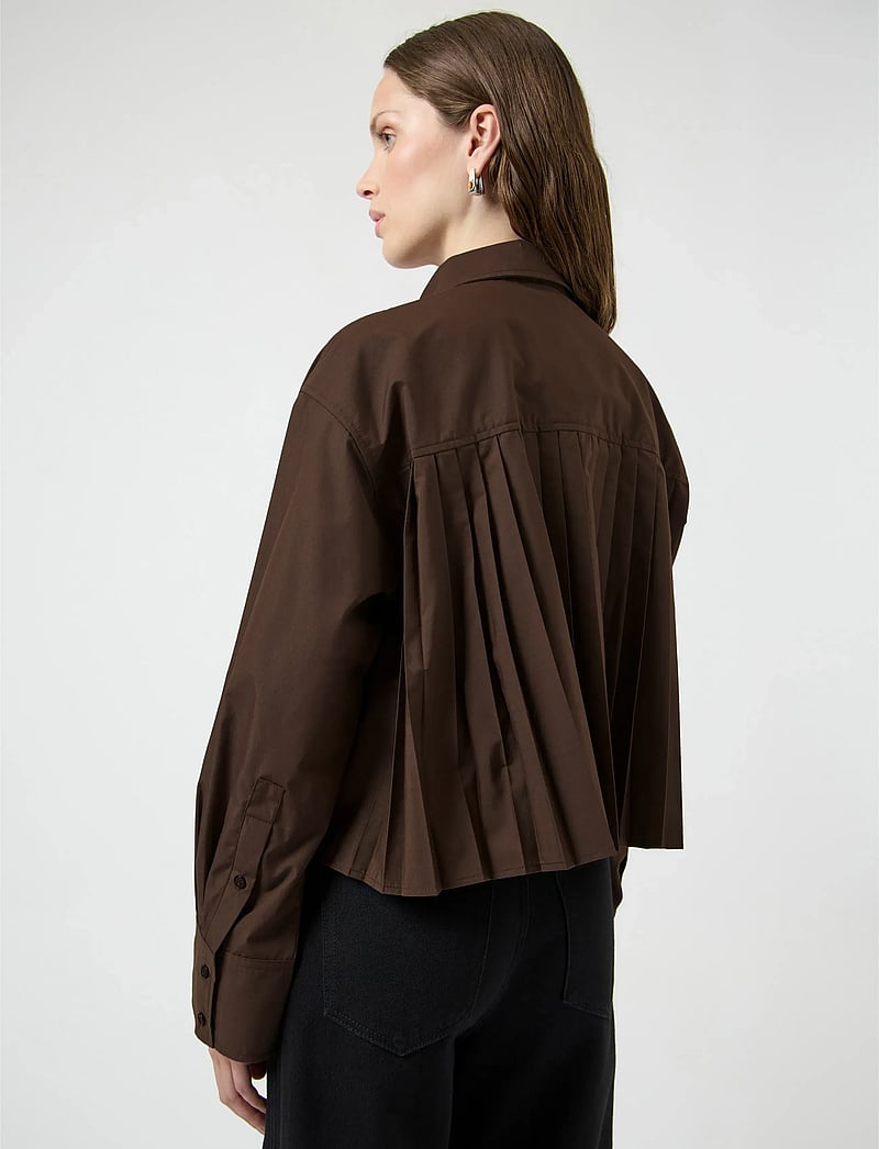 YAS - YASROYALEE LS SHORT SHIRT S. - EX - langärmlige hemden - chocolate brown - 5