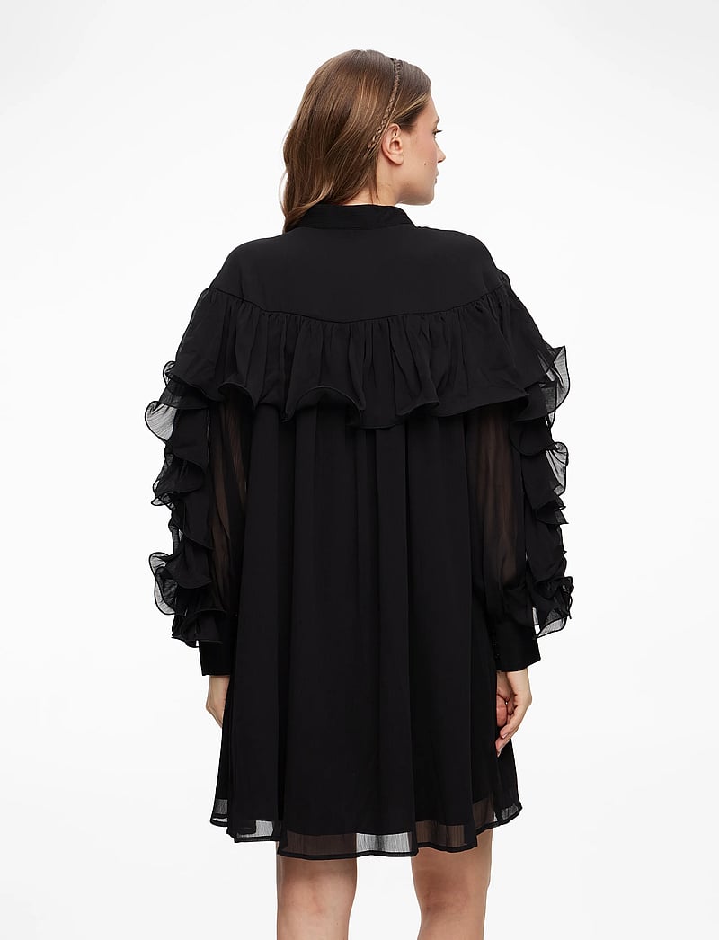 YAS - YASNOEL LS DRESS - EX - skjortklänningar - black - 4