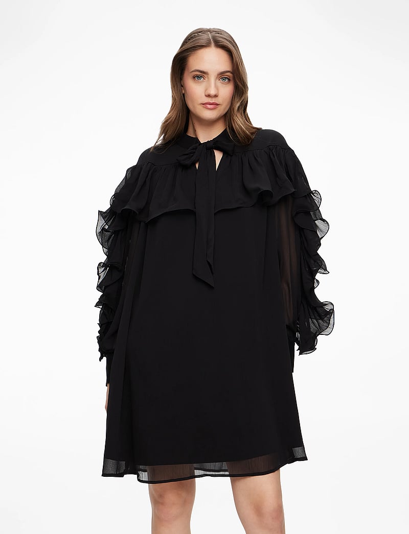 YAS - YASNOEL LS DRESS - EX - skjortklänningar - black - 0