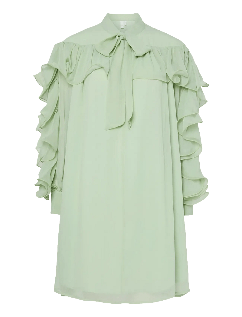 YAS - YASNOEL LS DRESS - EX - shirt dresses - smoke green - 1