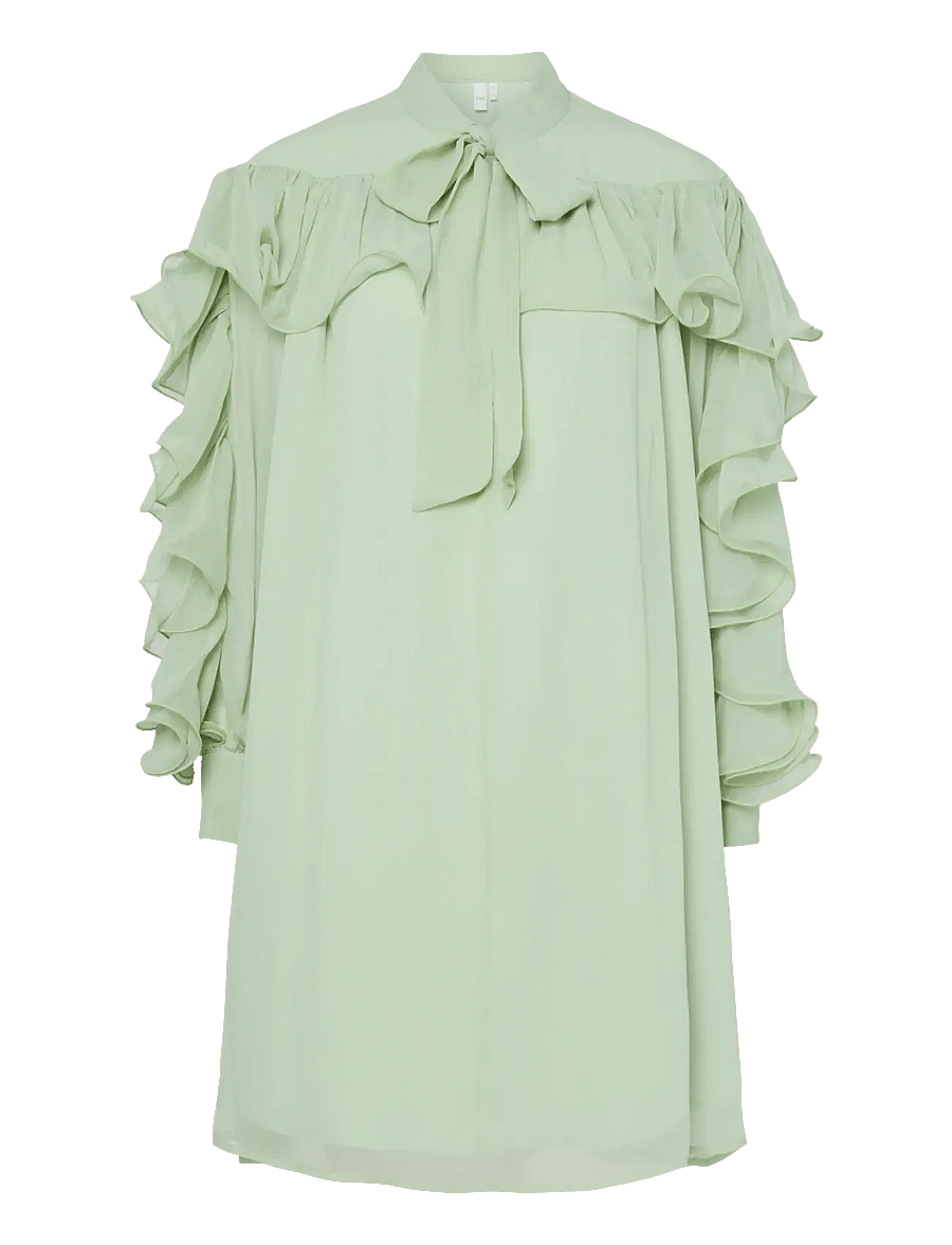 YAS - YASNOEL LS DRESS - EX - hemdkleider - smoke green - 1