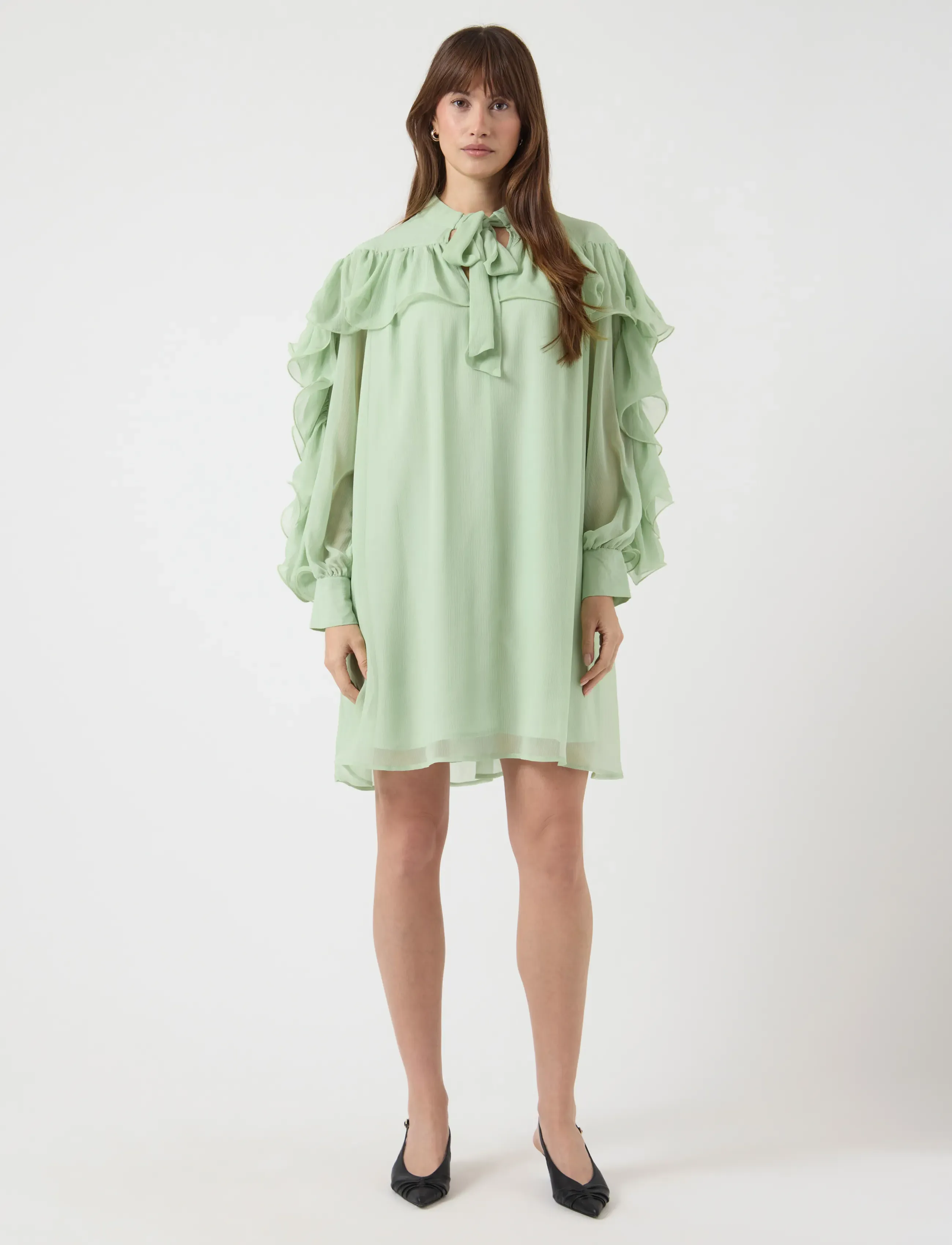 YAS - YASNOEL LS DRESS - EX - hemdkleider - smoke green - 4