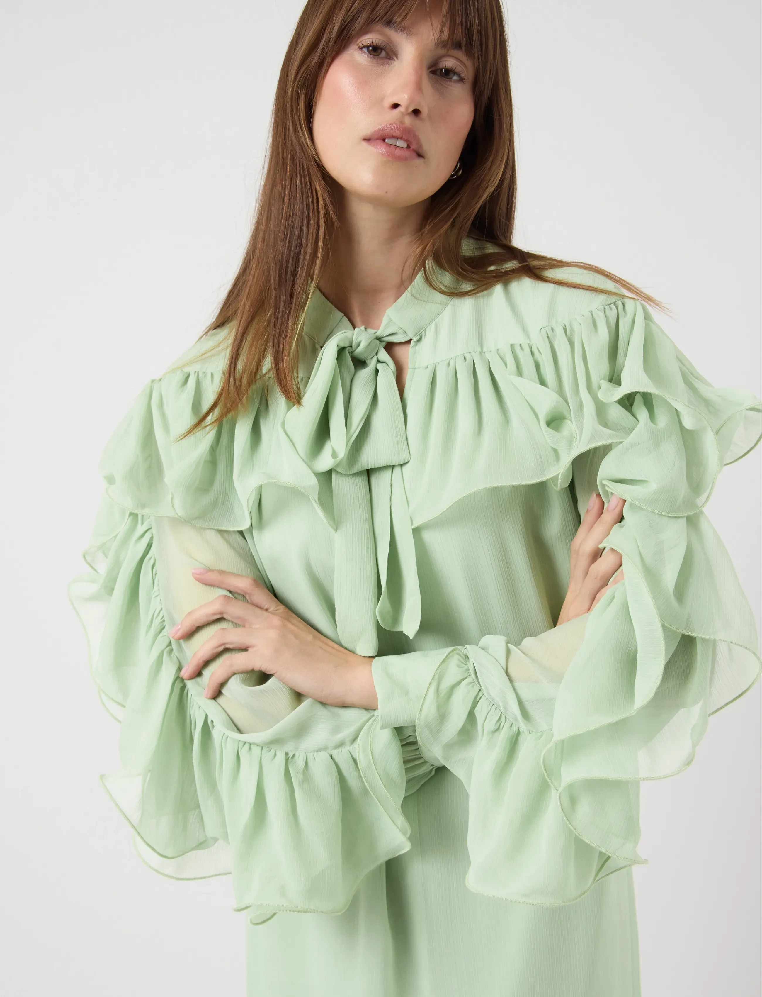YAS - YASNOEL LS DRESS - EX - hemdkleider - smoke green - 5