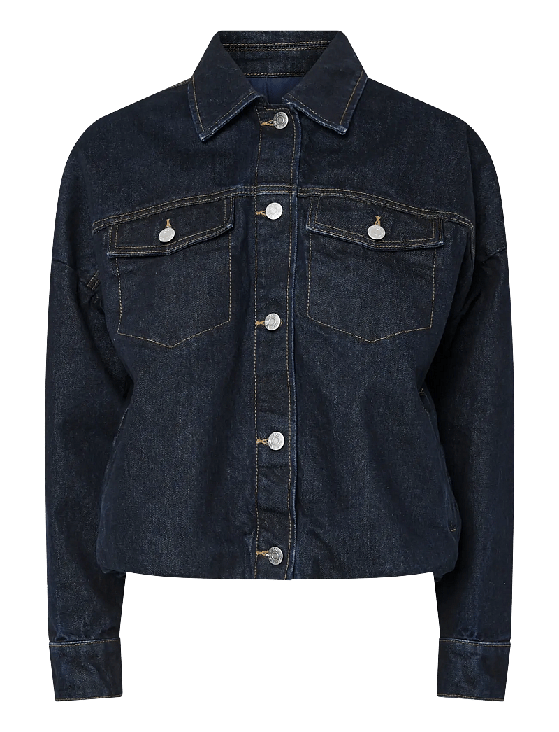 YAS - YASBROOKE LS DENIM JACKET S. - D2D - forårsjakker - dark blue denim - 1