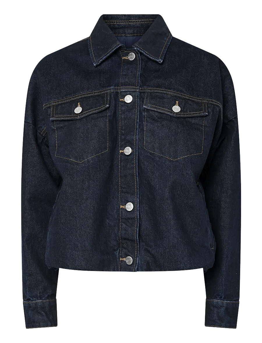 YAS - YASBROOKE LS DENIM JACKET S. - D2D - frühlingsjacken - dark blue denim - 1