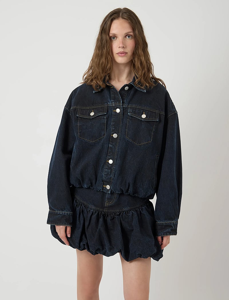 YAS - YASBROOKE LS DENIM JACKET S. - D2D - forårsjakker - dark blue denim - 0