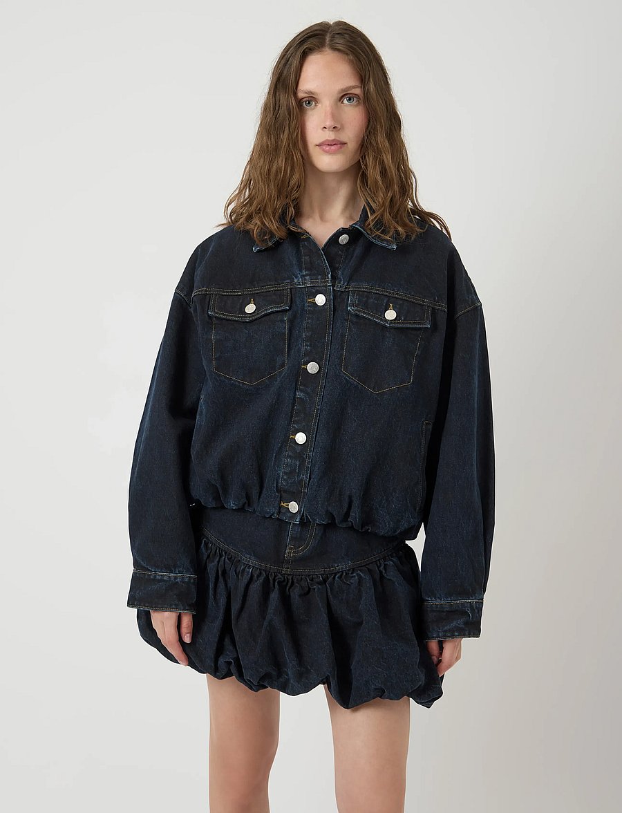YAS - YASBROOKE LS DENIM JACKET S. - D2D - frühlingsjacken - dark blue denim - 0