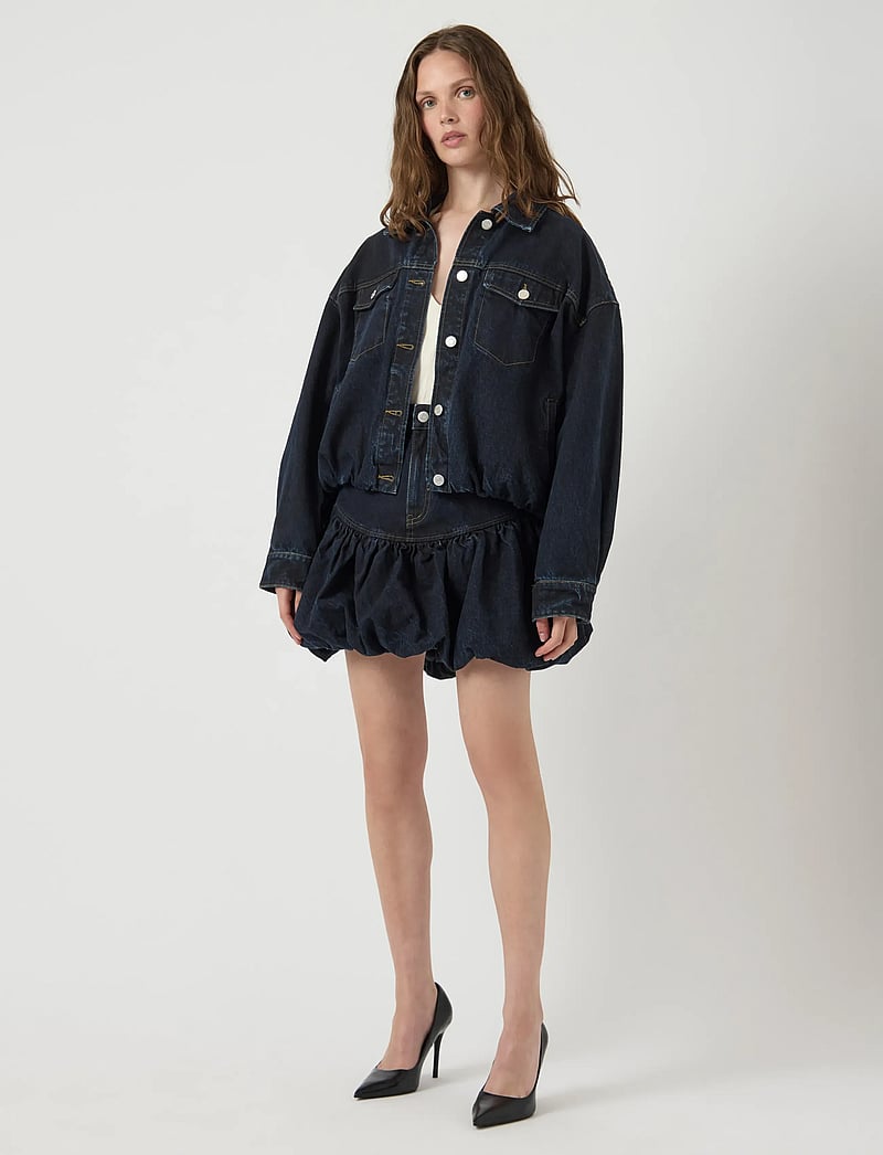YAS - YASBROOKE LS DENIM JACKET S. - D2D - forårsjakker - dark blue denim - 4