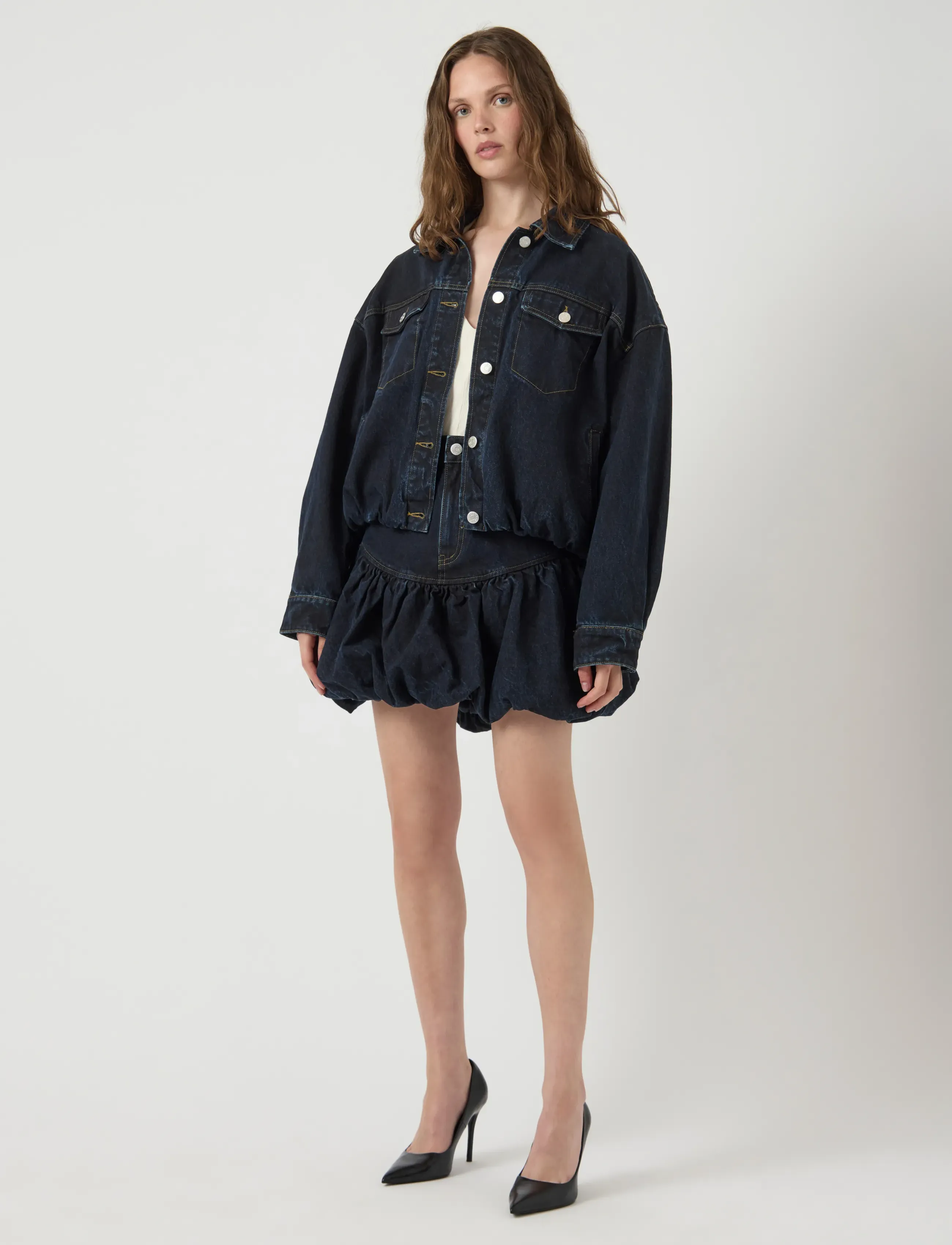 YAS - YASBROOKE LS DENIM JACKET S. - D2D - denim jackets - dark blue denim - 4