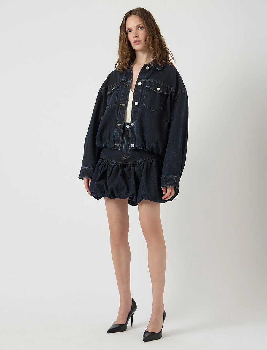 YAS - YASBROOKE LS DENIM JACKET S. - D2D - frühlingsjacken - dark blue denim - 4