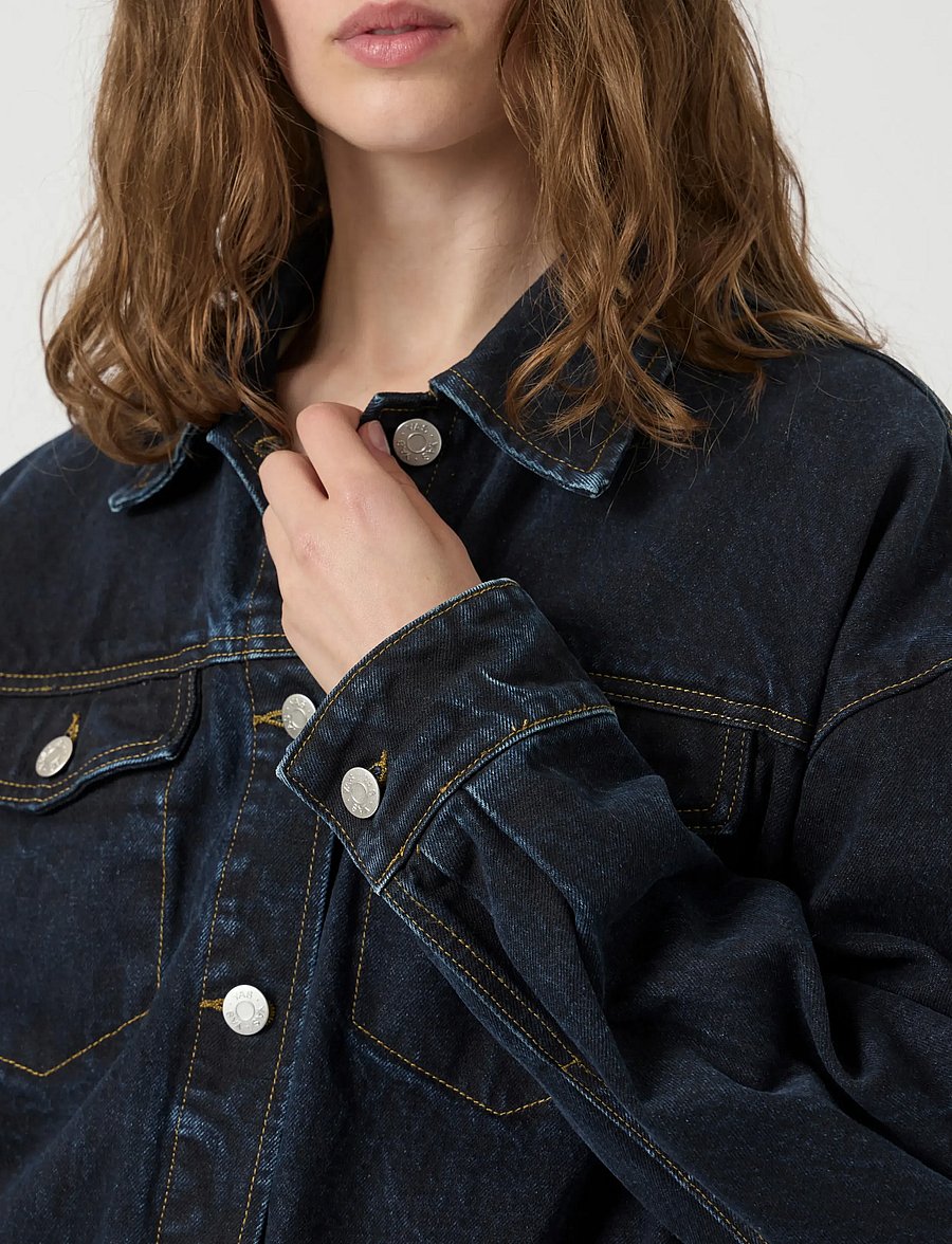 YAS - YASBROOKE LS DENIM JACKET S. - D2D - frühlingsjacken - dark blue denim - 5