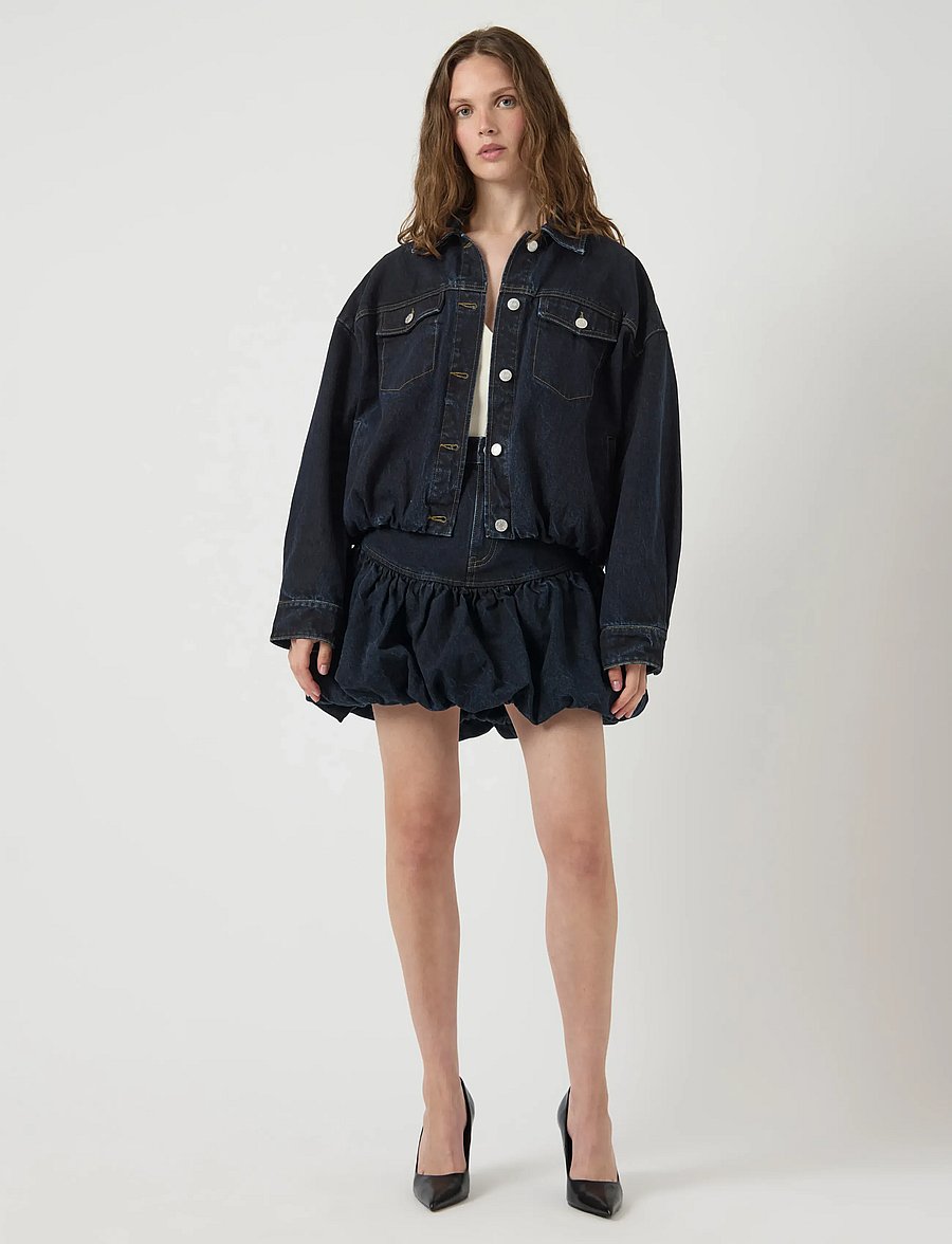 YAS - YASBROOKE HMW DENIM BUBBLE SKIRT S. D2D - denimnederdele - dark blue denim - 4