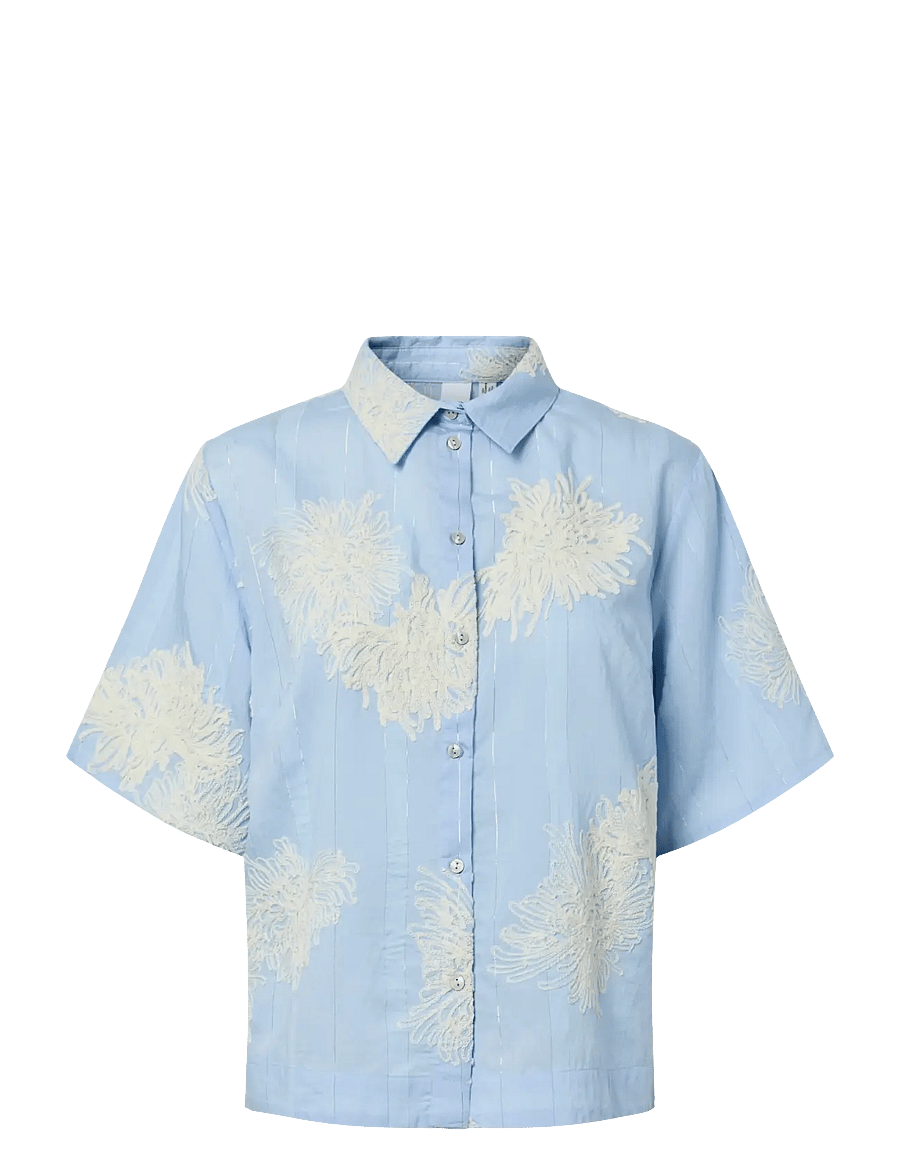YAS - YASSKANA 2/4 SHIRT - kortærmede skjorter - skyway - 1