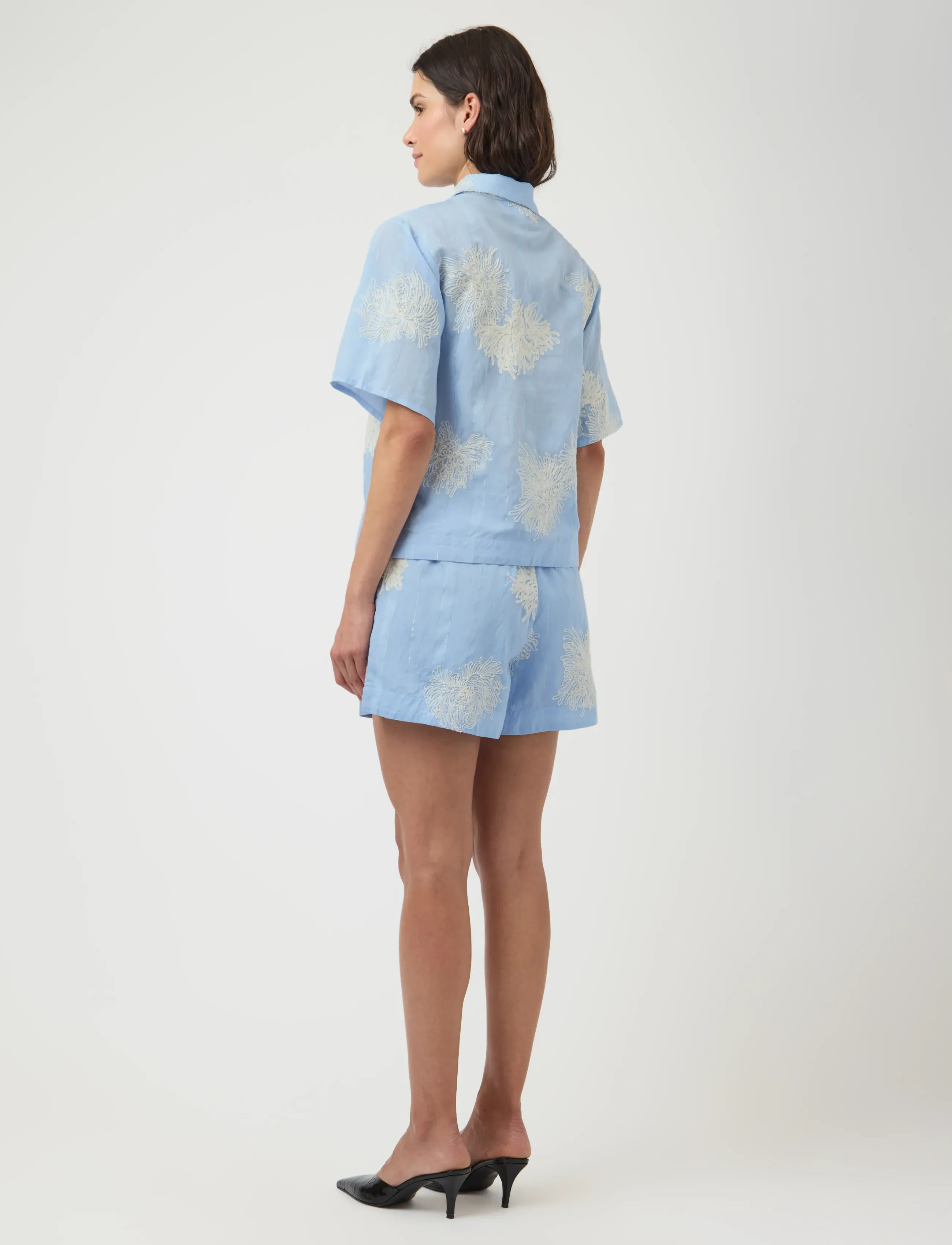 YAS - YASSKANA 2/4 SHIRT - kurzärmlige hemden - skyway - 3