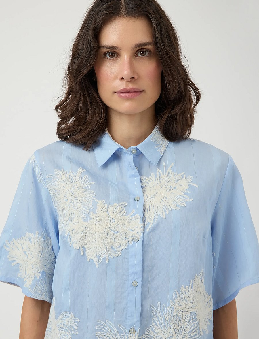 YAS - YASSKANA 2/4 SHIRT - kortærmede skjorter - skyway - 5