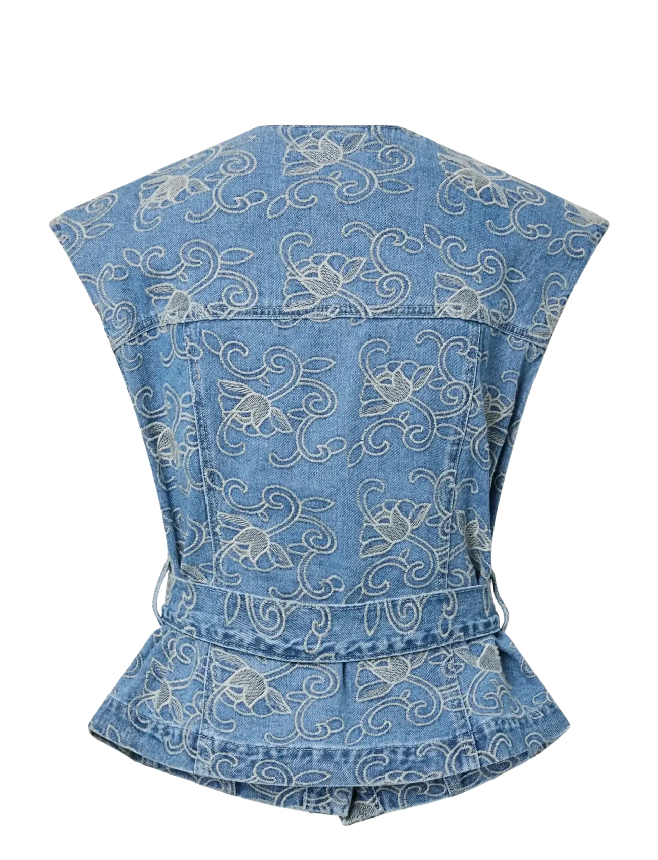 YAS - YASKARI DENIM WAISTCOAT - denimveste - light blue denim - 2