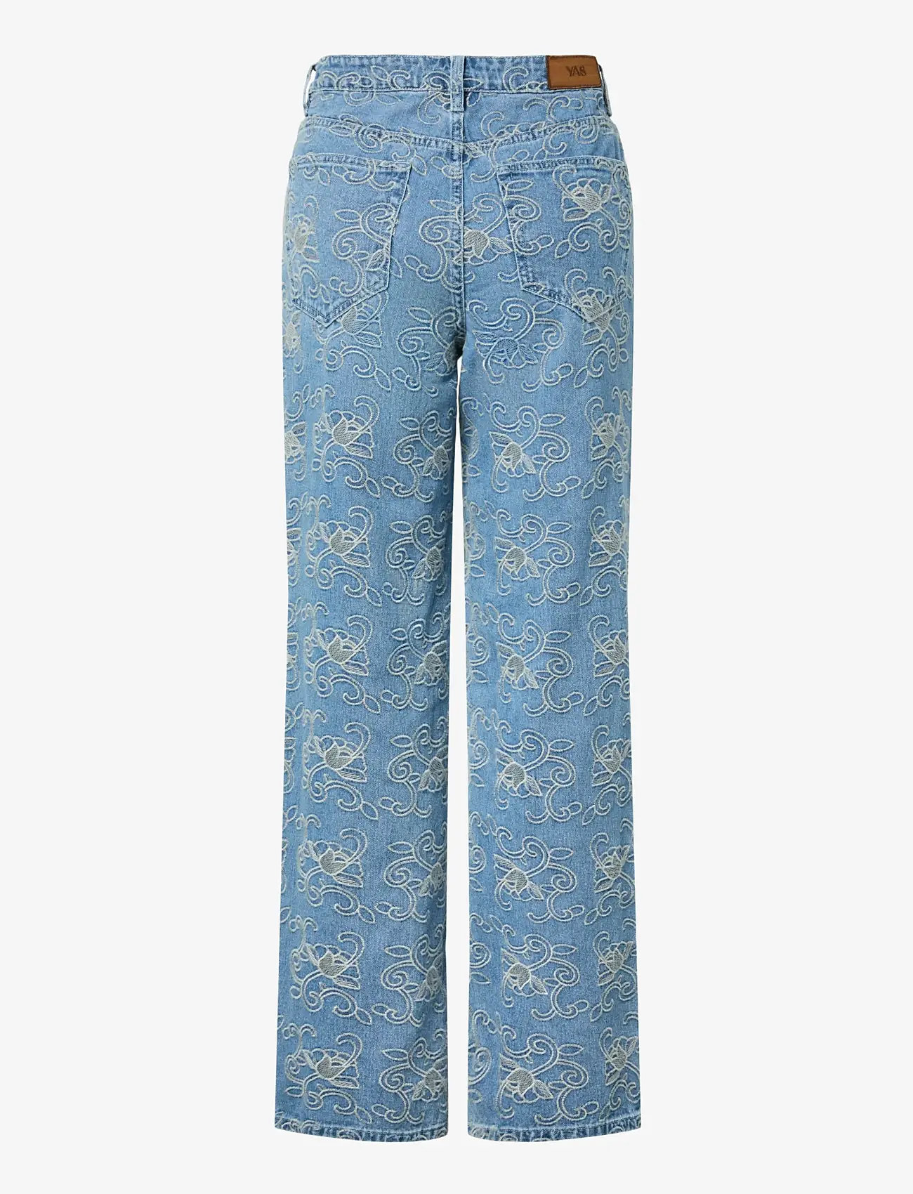 YAS - YASSIA MW EMB STRAIGHT JEANS - straight jeans - light blue denim - 2