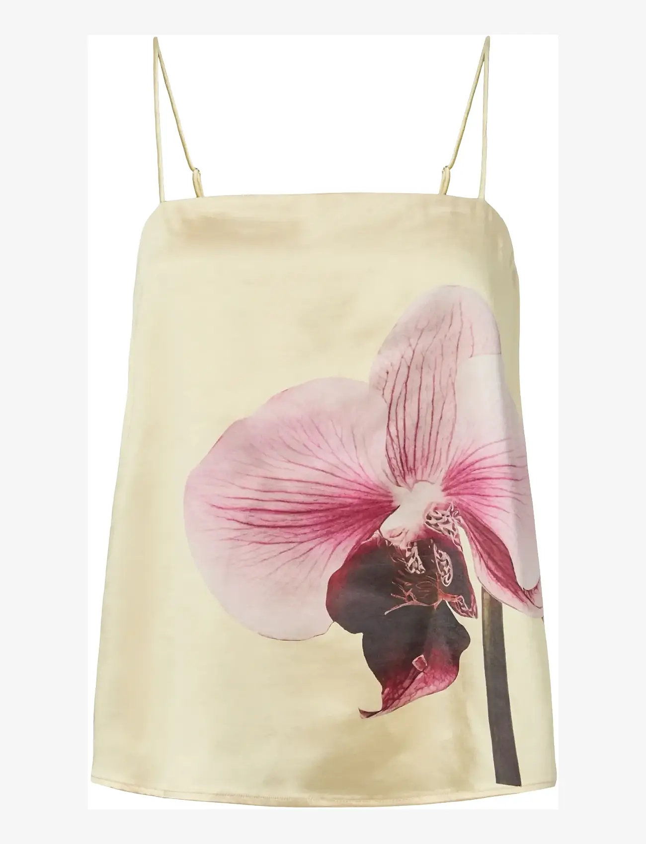 YAS - YASORCHIDA SATIN SINGLET TOP S. - SHOW - tanktops - anise flower - 1