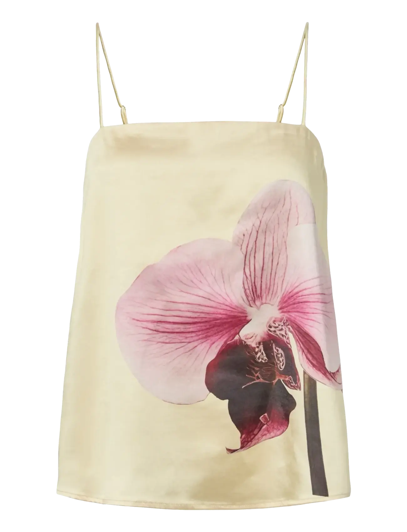 YAS YASORCHIDA SATIN SINGLET TOP S. - SHOW - Apģērbi - ANISE FLOWER / cream