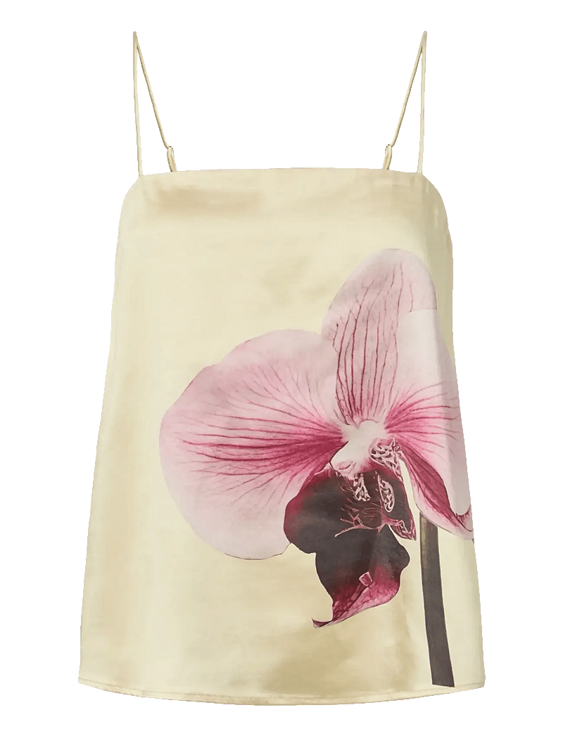 YAS - YASORCHIDA SATIN SINGLET TOP S. - SHOW - tanktops - anise flower - 1