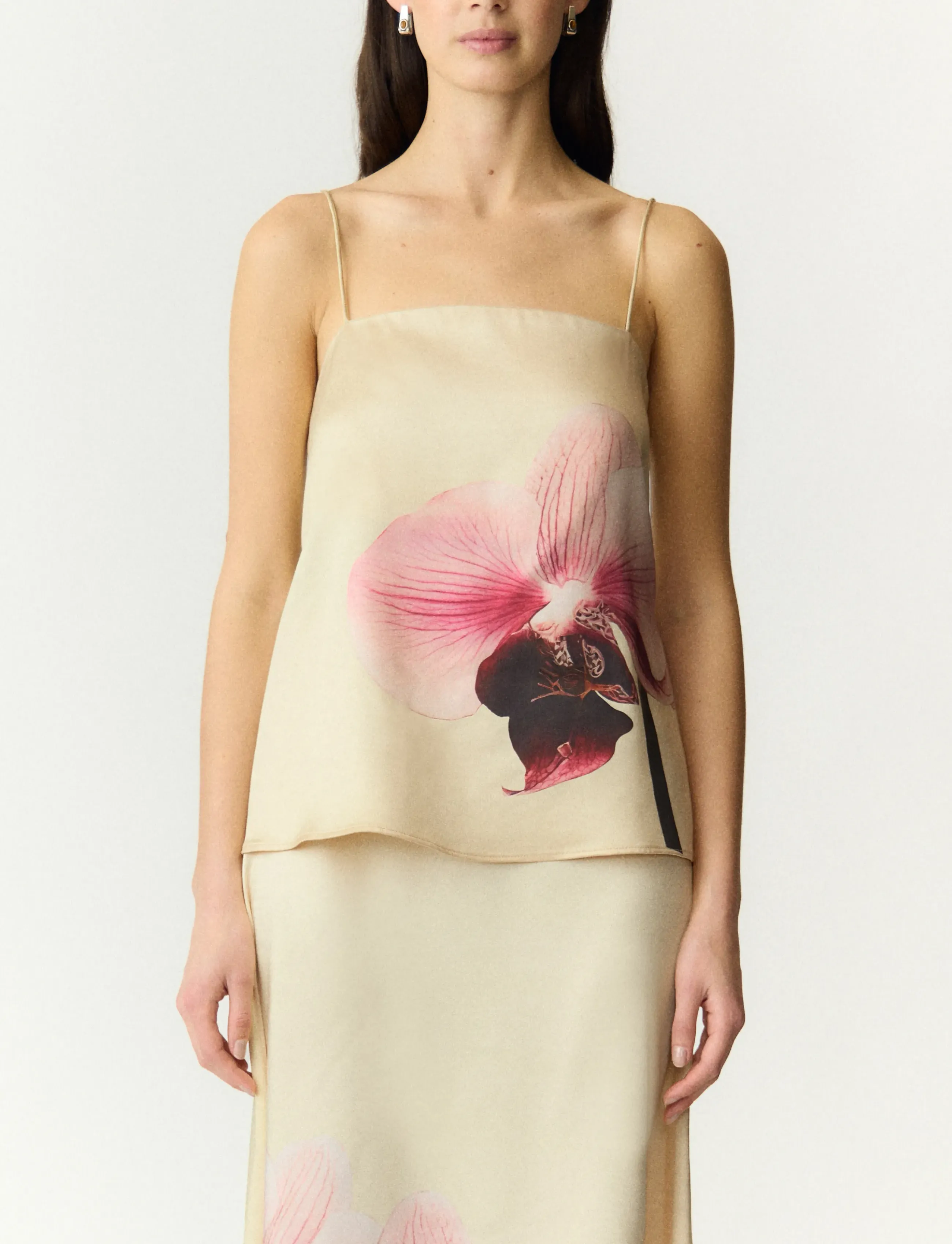 YAS - YASORCHIDA SATIN SINGLET TOP S. - SHOW - Ärmellose tops - anise flower - 3
