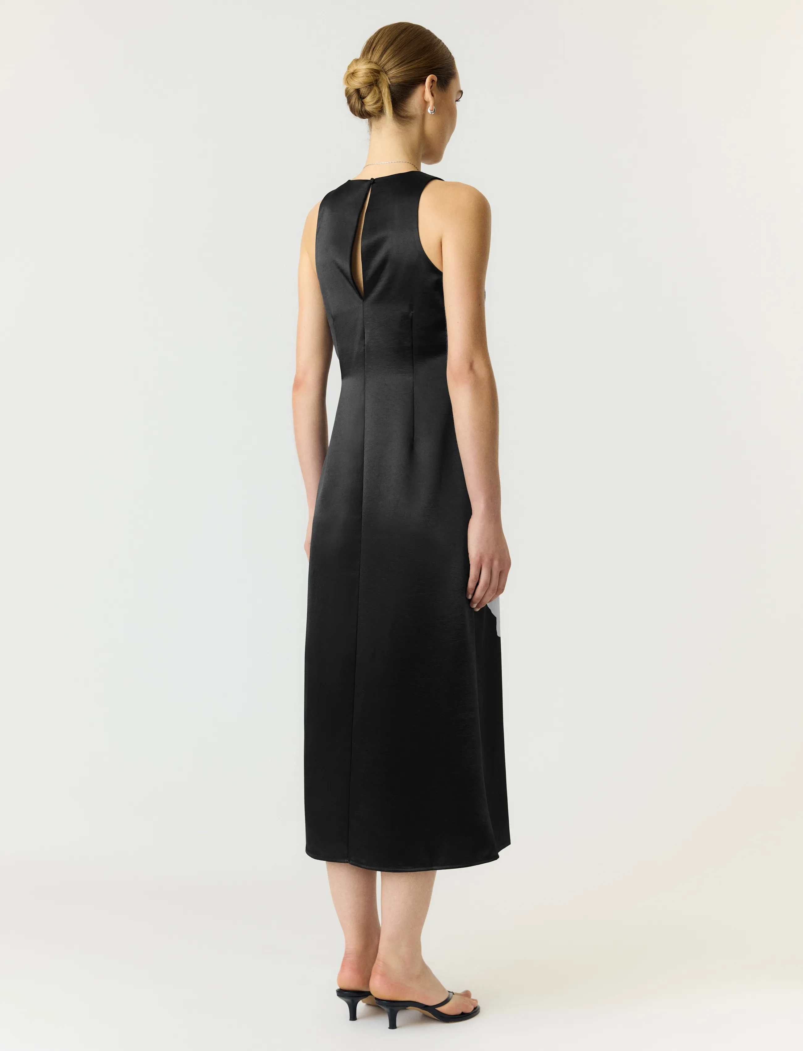 YAS - YASORCHIDA SATIN LONG DRESS S. - SHOW - festklänningar - black - 3