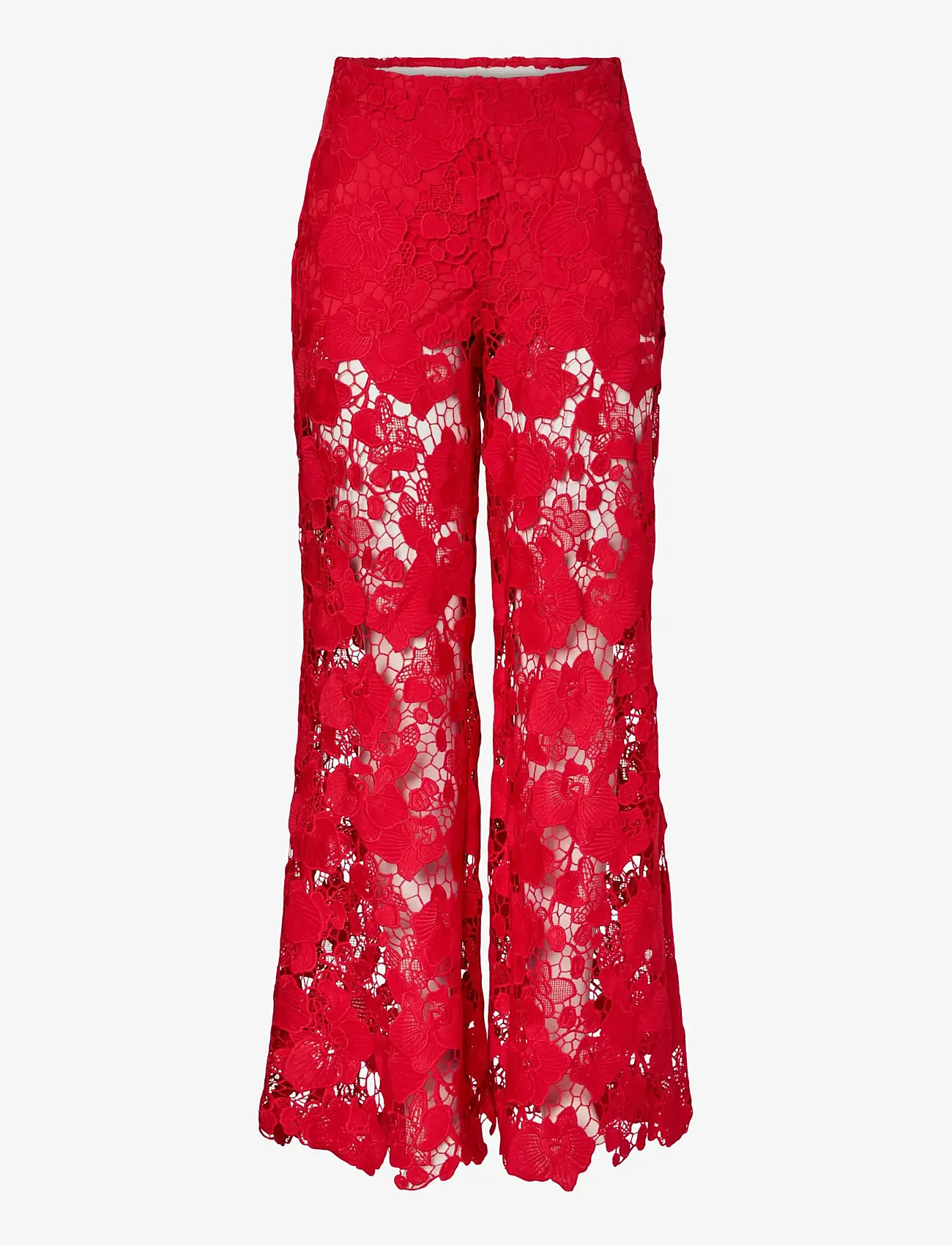 YAS - YASGALA MW LACE PANTS - SHOW - poinsettia - 0