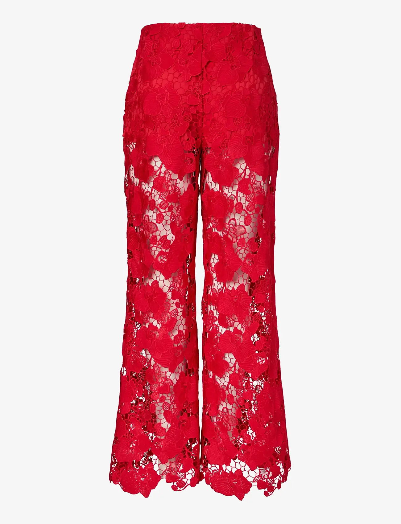 YAS - YASGALA MW LACE PANTS - SHOW - bukser med brede ben - poinsettia - 1