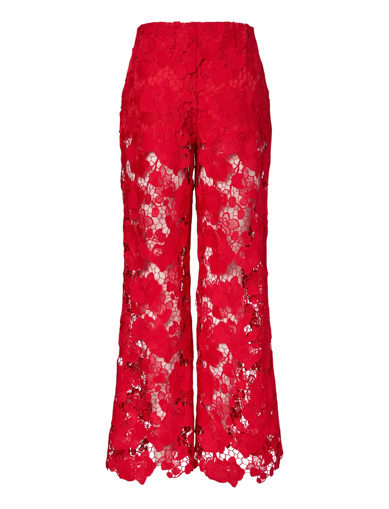YAS - YASGALA MW LACE PANTS - SHOW - bukser med brede ben - poinsettia - 1