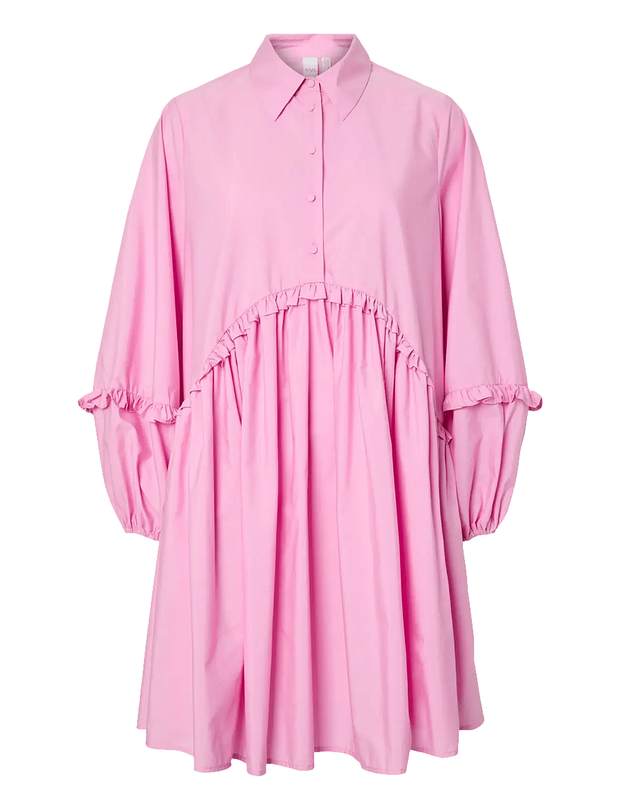 YAS - YASGIO LS SHIRT DRESS S. - EX - shirt dresses - bonbon - 1
