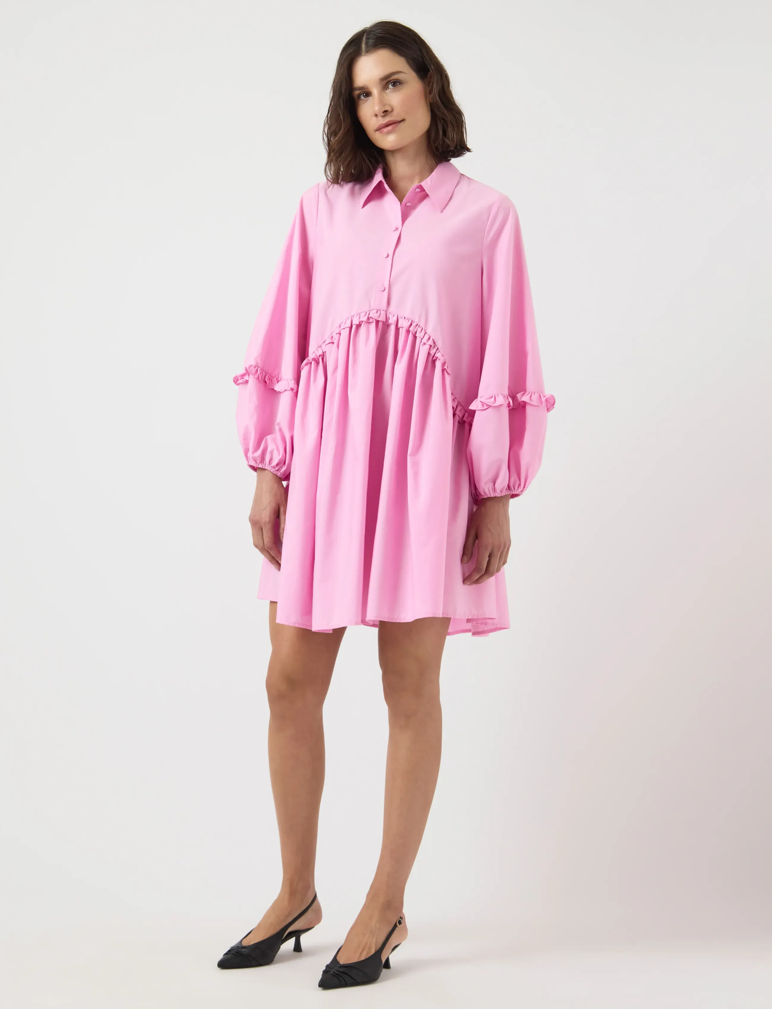 YAS - YASGIO LS SHIRT DRESS S. - EX - shirt dresses - bonbon - 0