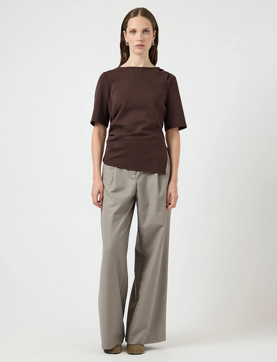 YAS - YASPINA 2/4 TEE S. - t-shirts - chocolate brown - 4