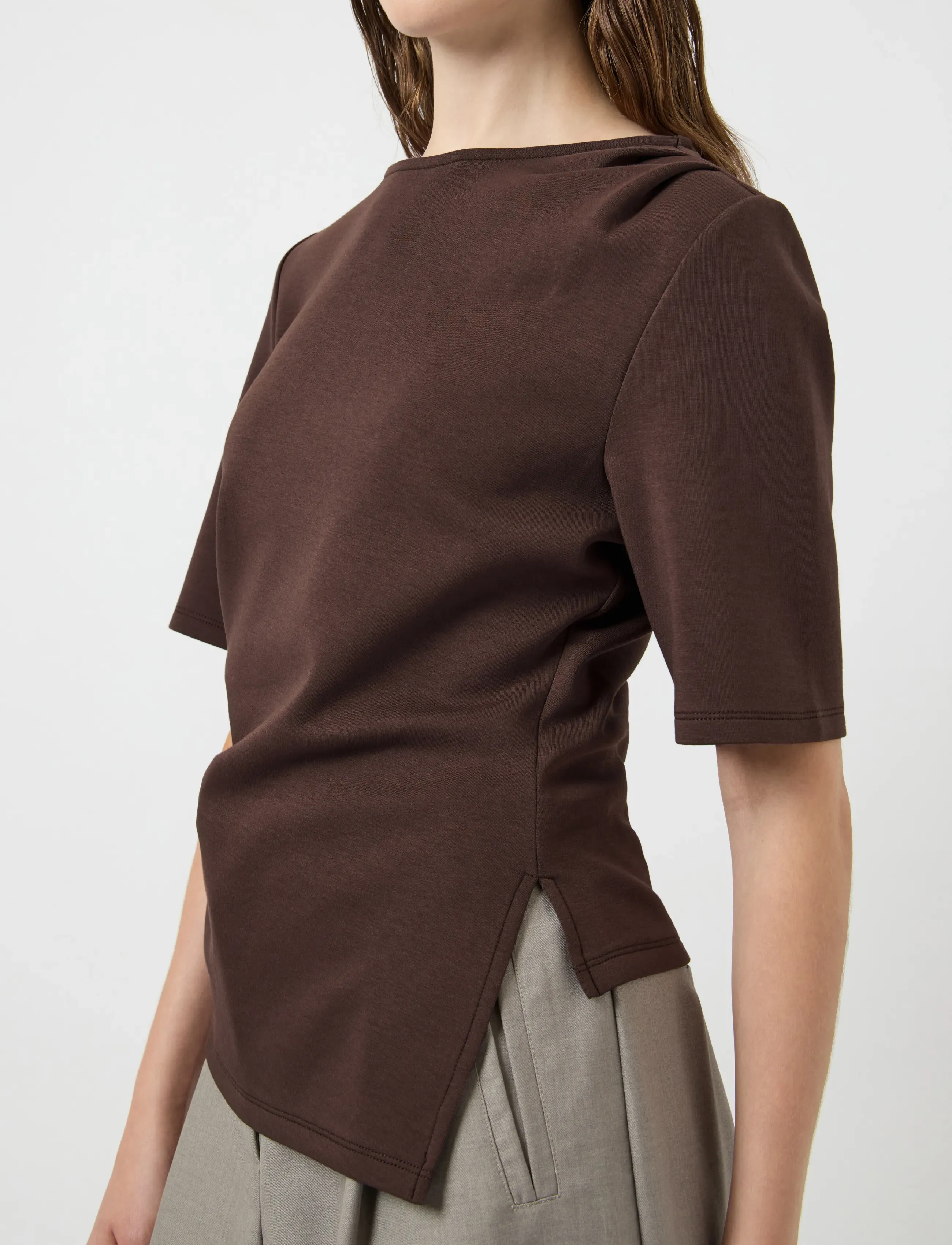 YAS - YASPINA 2/4 TEE S. - t-shirts - chocolate brown - 5