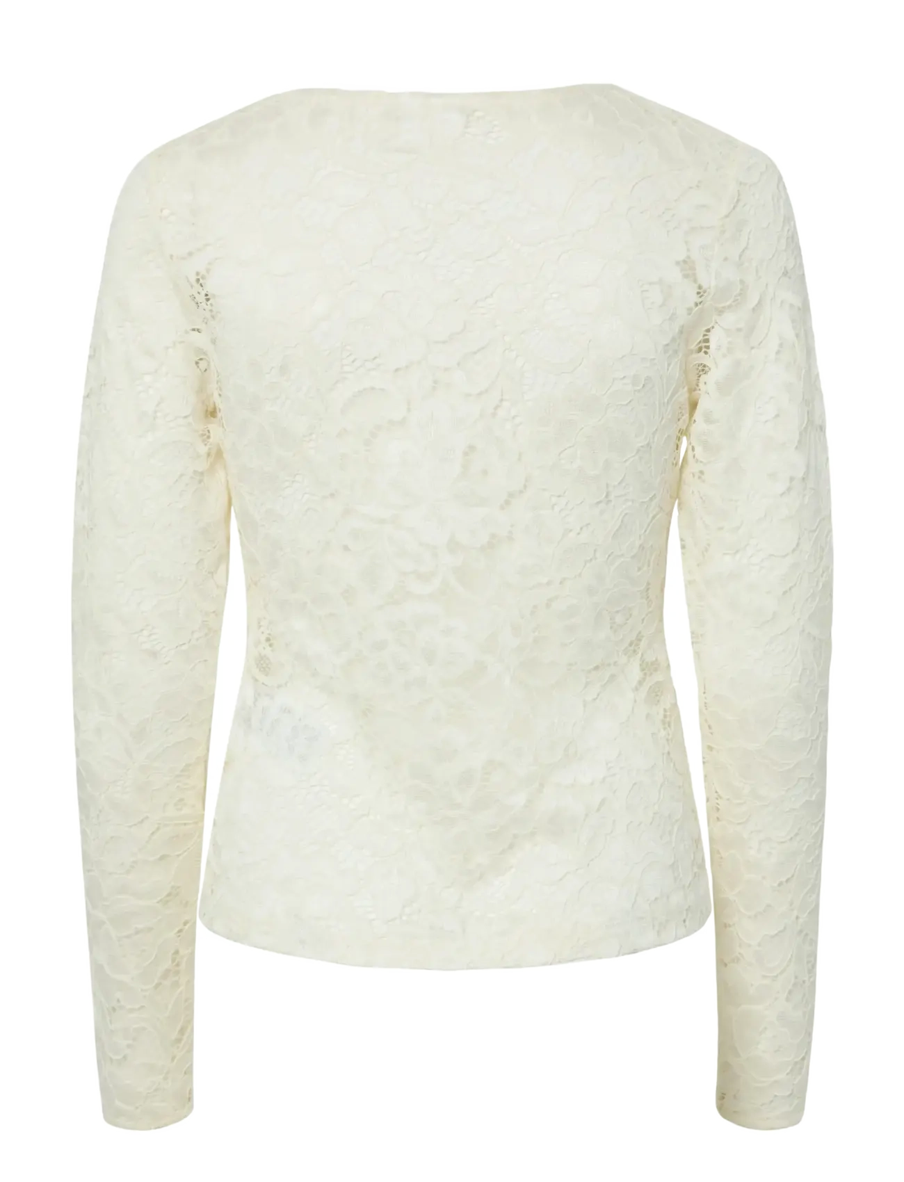 YAS - YASLACEY LS V-NECK LACE TOP S. NOOS - langermede topper - pristine - 2