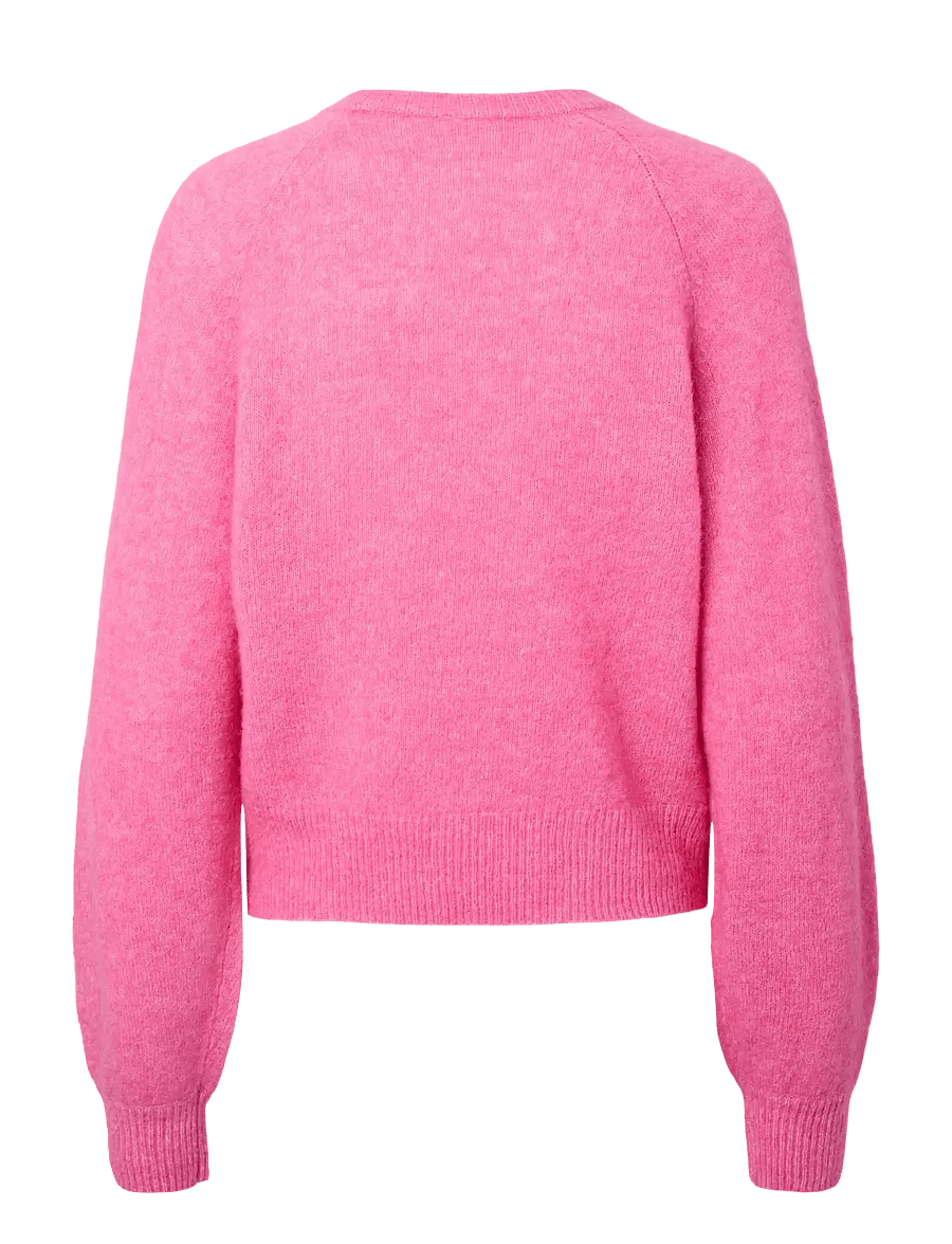 YAS - YASJOHI LS WOOL BLEND PULLOVER S. NOOS - neulepuserot - begonia pink - 2