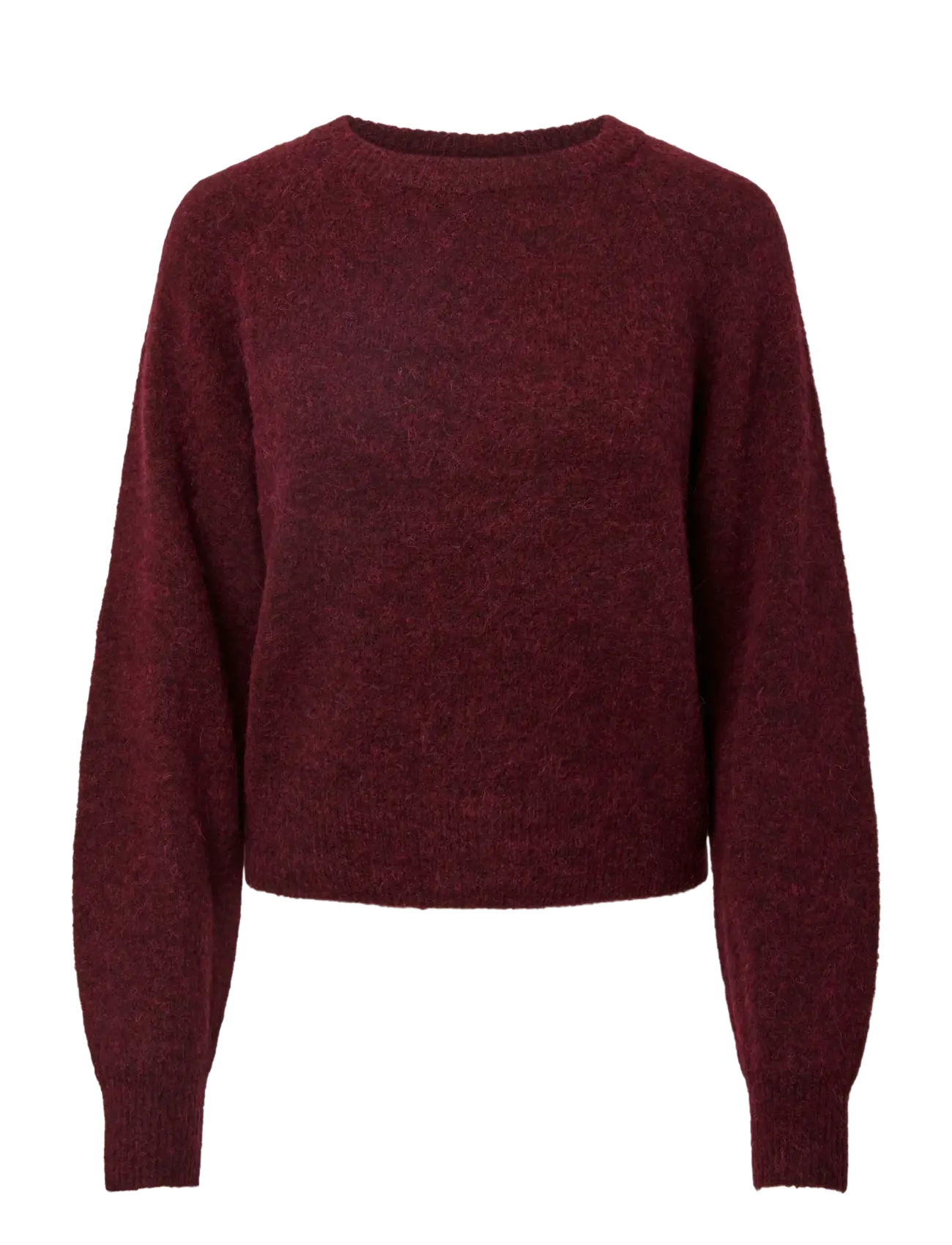 YAS YASJOHI LS WOOL BLEND PULLOVER S. NOOS - Strickmode - PORT ROYALE / burgundy