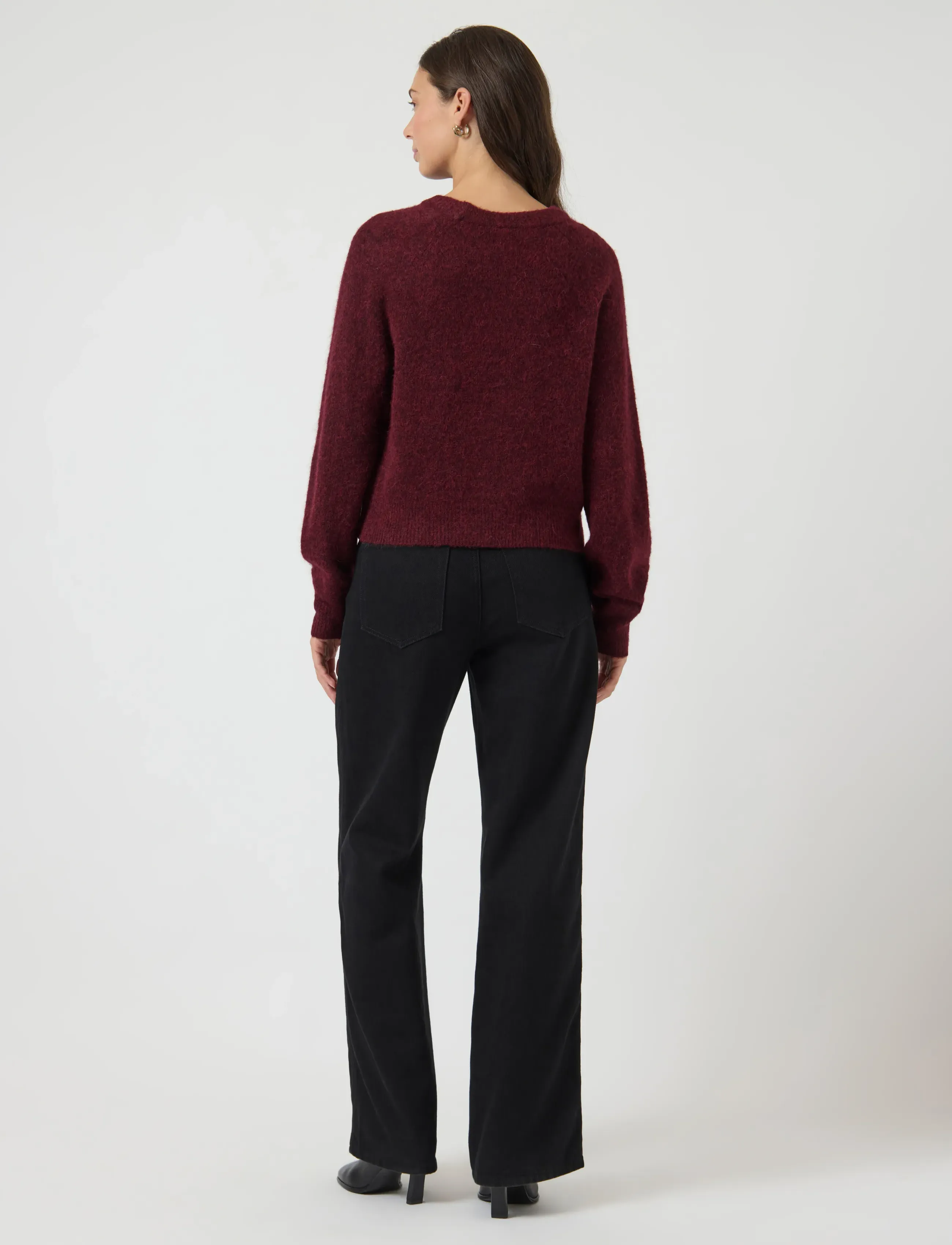 YAS - YASJOHI LS WOOL BLEND PULLOVER S. NOOS - trøjer - port royale - 3