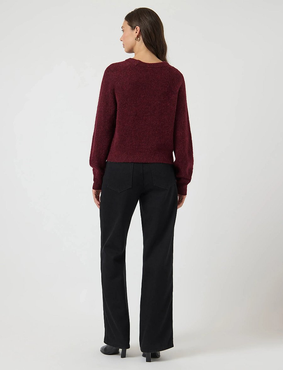 YAS - YASJOHI LS WOOL BLEND PULLOVER S. NOOS - striktrøjer - port royale - 3