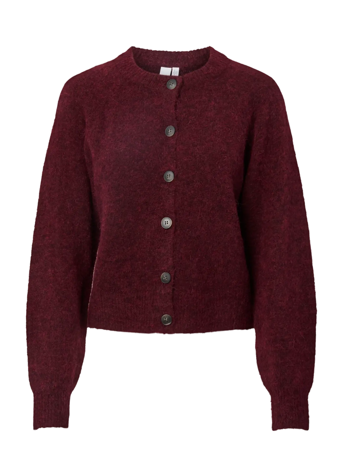 YAS YASJOHI LS WOOL BLEND CARDIGAN S. NOOS - Cardigans - PORT ROYALE / burgundy