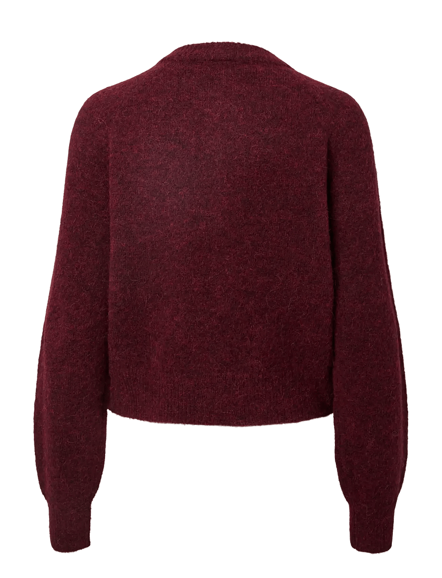 YAS - YASJOHI LS WOOL BLEND CARDIGAN S. NOOS - gilets - port royale - 2