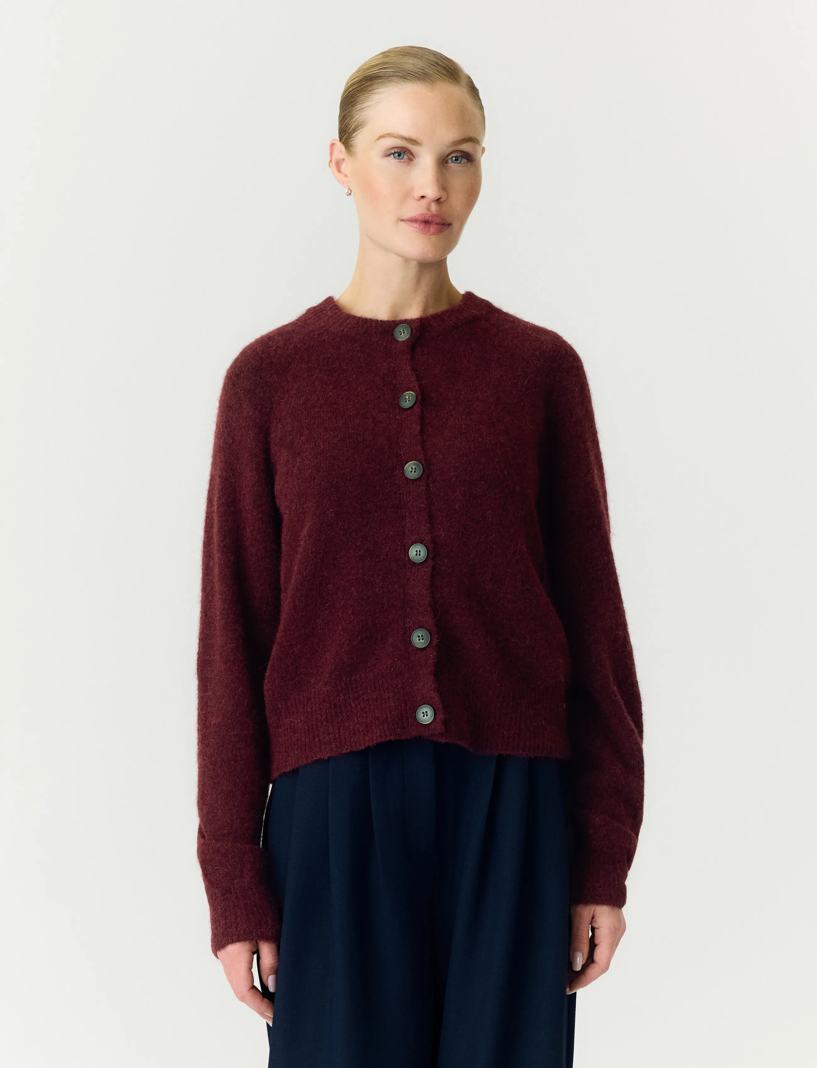 YAS - YASJOHI LS WOOL BLEND CARDIGAN S. NOOS - strickjacken - port royale - 0