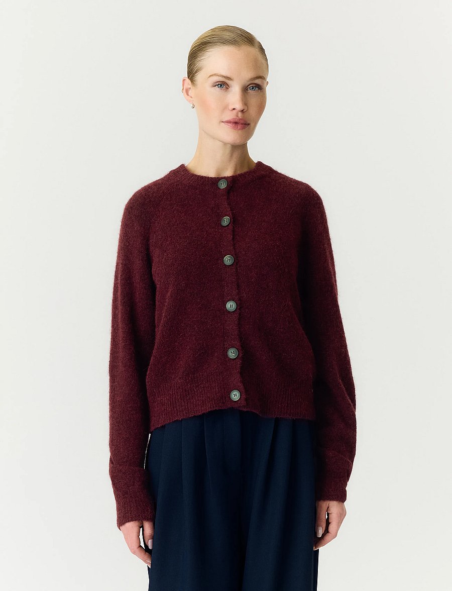 YAS - YASJOHI LS WOOL BLEND CARDIGAN S. NOOS - strickjacken - port royale - 0