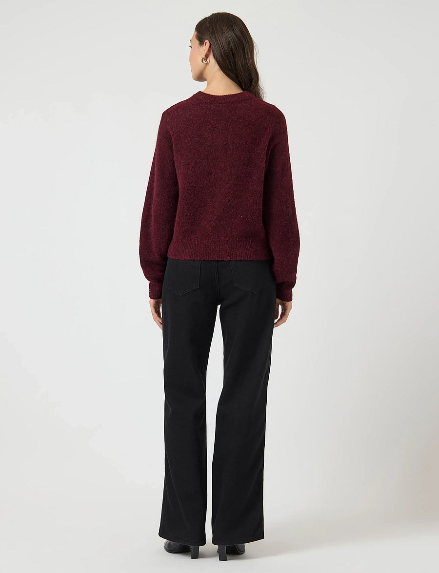 YAS - YASJOHI LS WOOL BLEND CARDIGAN S. NOOS - gilets - port royale - 3