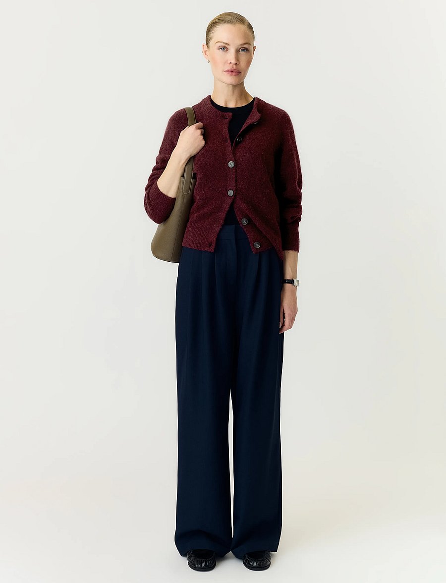 YAS - YASJOHI LS WOOL BLEND CARDIGAN S. NOOS - cardigans - port royale - 2