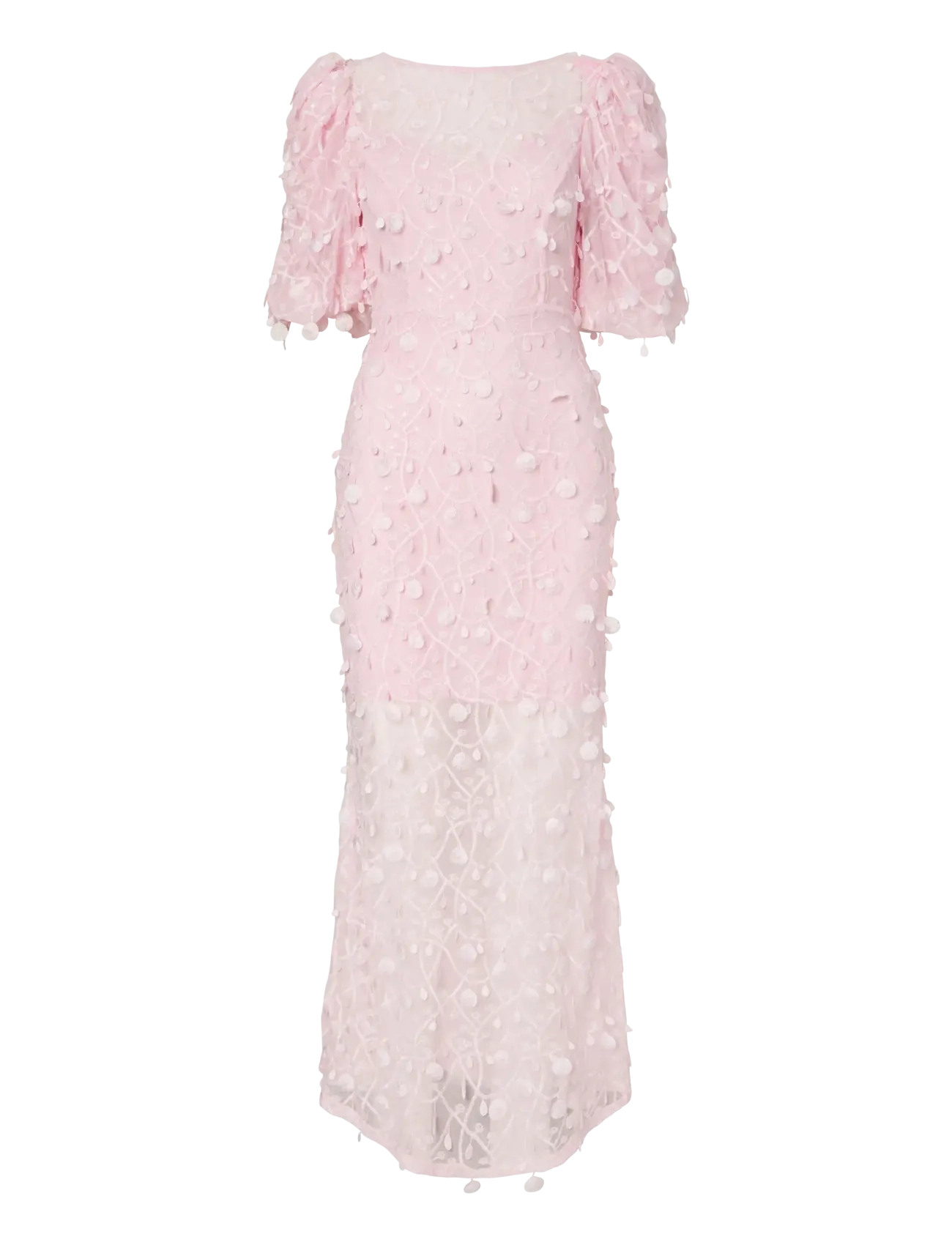YAS YASBEATE 2/4 PUFF ANKLE DRESS - SHOW - Maxikleider - BALLERINA / pink/rose