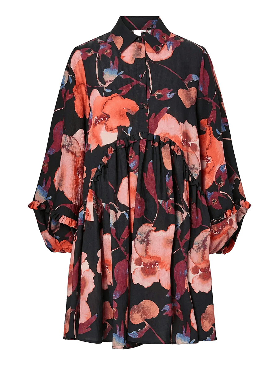 YAS - YASPILANA LS DRESS S. - robes chemises - black - 1