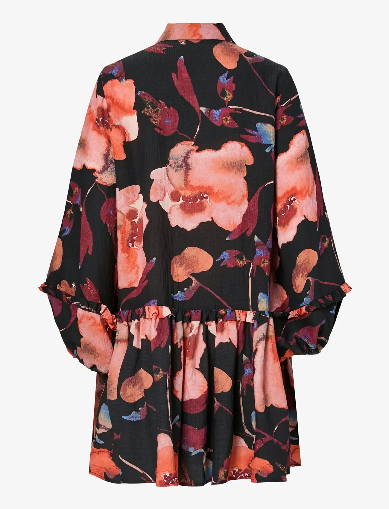 YAS - YASPILANA LS DRESS S. - hemdkleider - black - 2