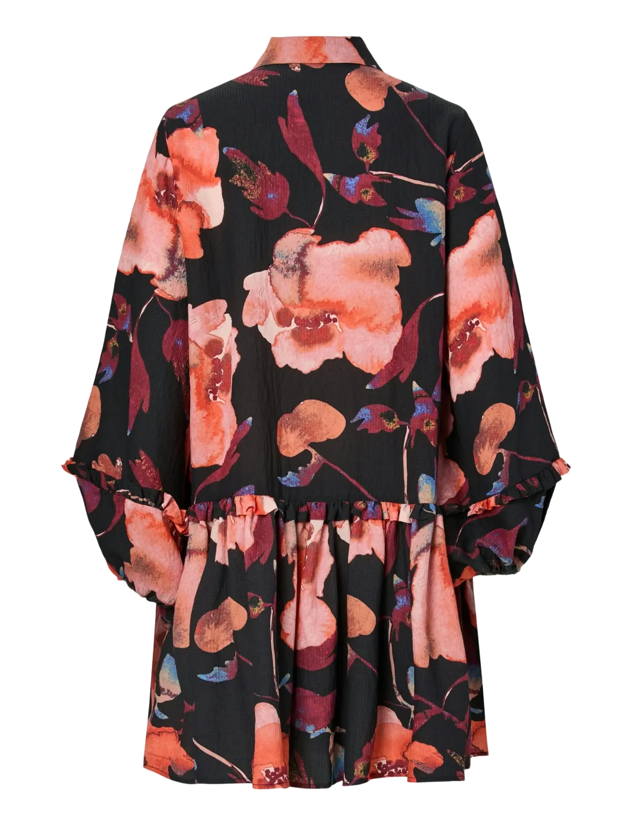 YAS - YASPILANA LS DRESS S. - hemdkleider - black - 2